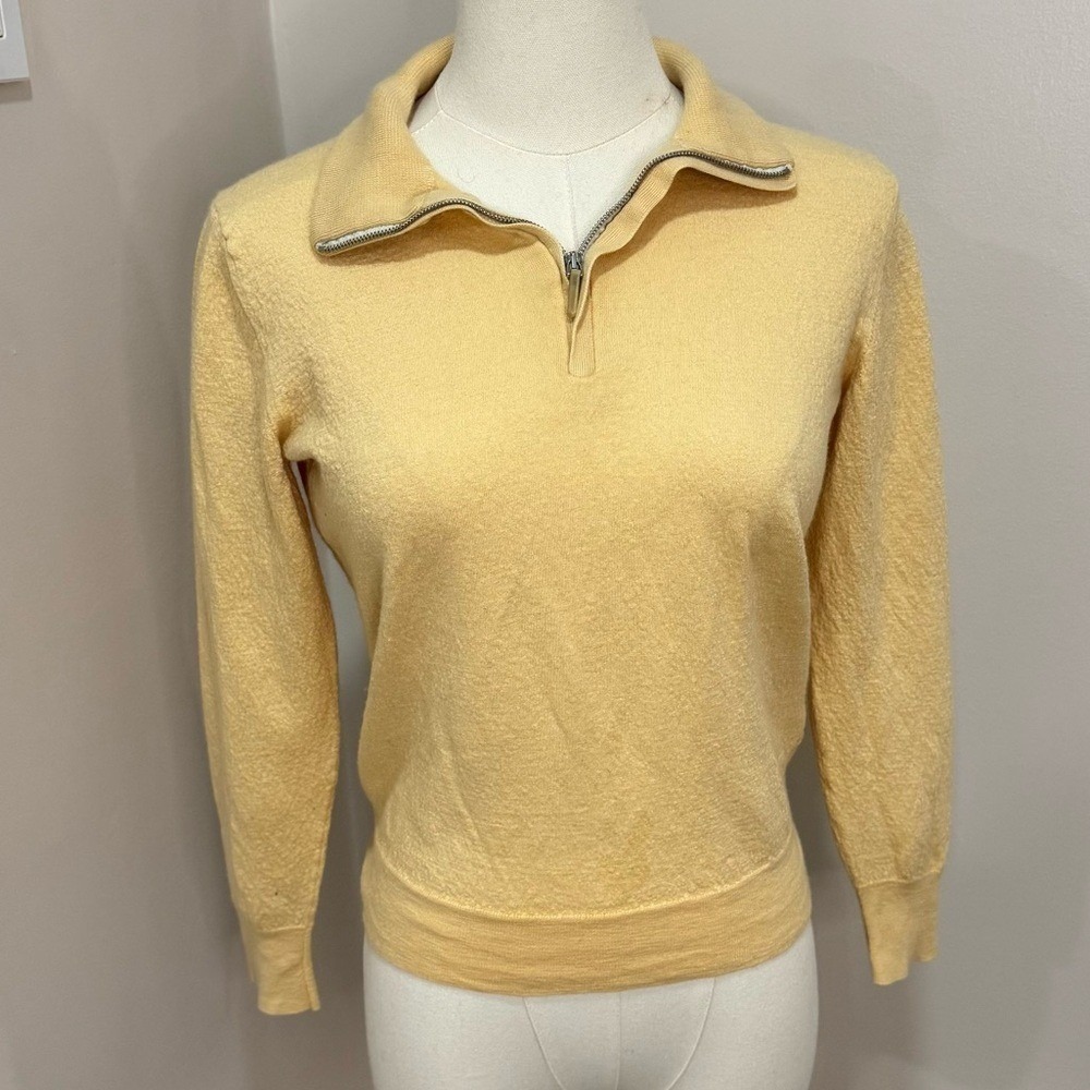 Tincati Milano vintage cashmere and silk quarter zip - Picture 2 of 7